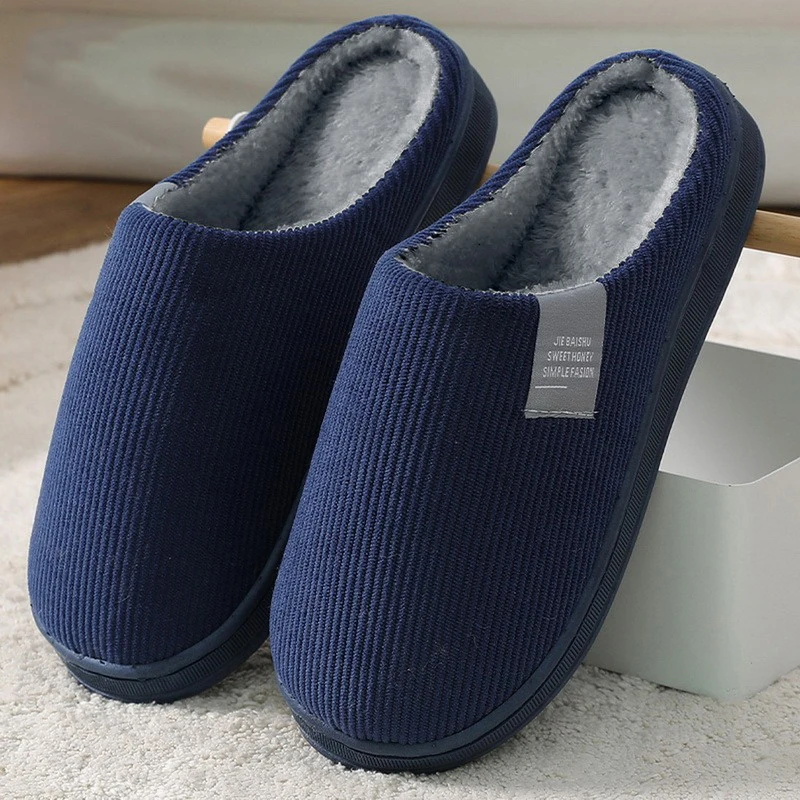 Men SLipper Solid Color Autumn and Winter Home Slipper for Men Warm Indoor Beadroom house Slides Men Stripe Cotton Slippers 
Men SLipper Solid Color Autumn and Winter Home Slipper for Men Warm Indoor Beadroom house Slides Men Stripe Cotton Slippers