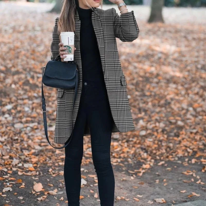 Classic British Style Plaid Blazer 2021 Women Single Button Plus Size Casual Office Blazer with Fake Pocket Retro Commute Wear
Classic British Style Plaid Blazer 2021 Women Single Button Plus Size Casual Office Blazer with Fake Pocket Retro Commute Wear