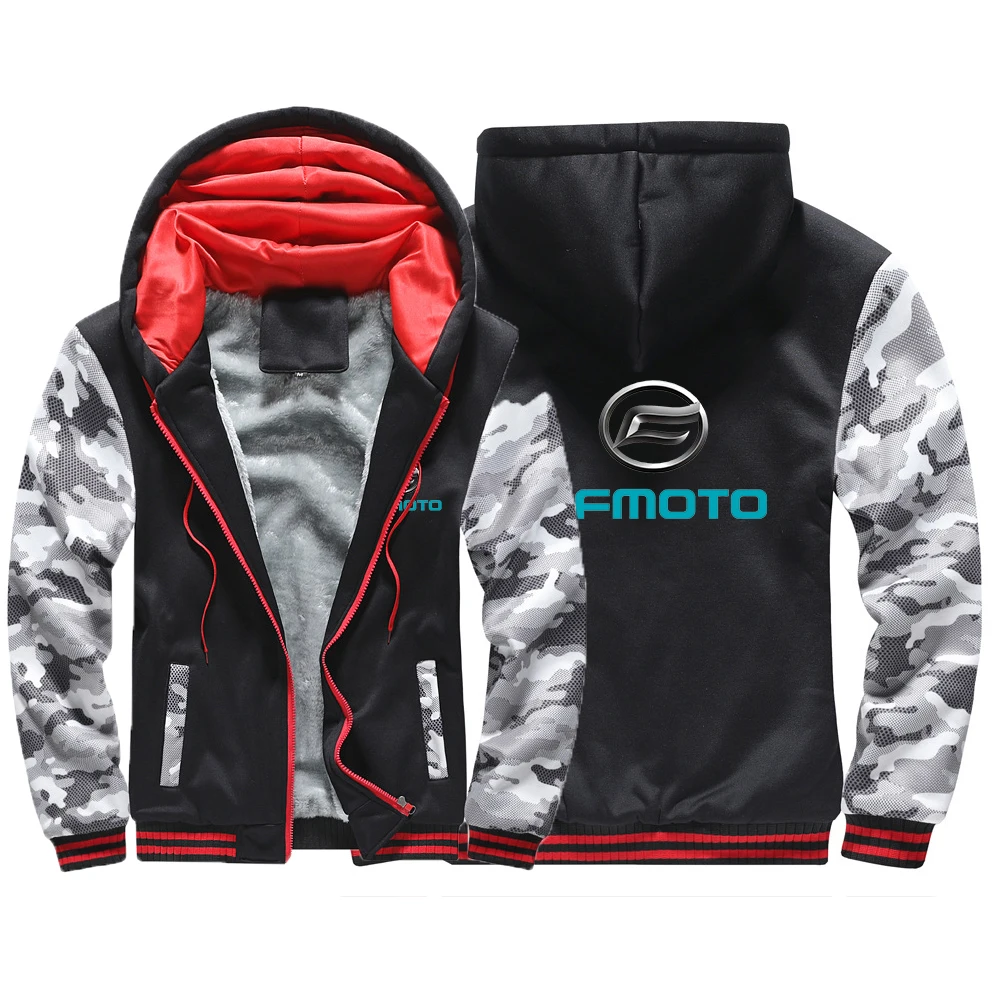 

Cfmoto 2022 Men's New Winter Zipper Hoodie Fashion Jackets Thicken Casual Warmer Comfortable Fleeece Harajuku Hoody Coats Tops