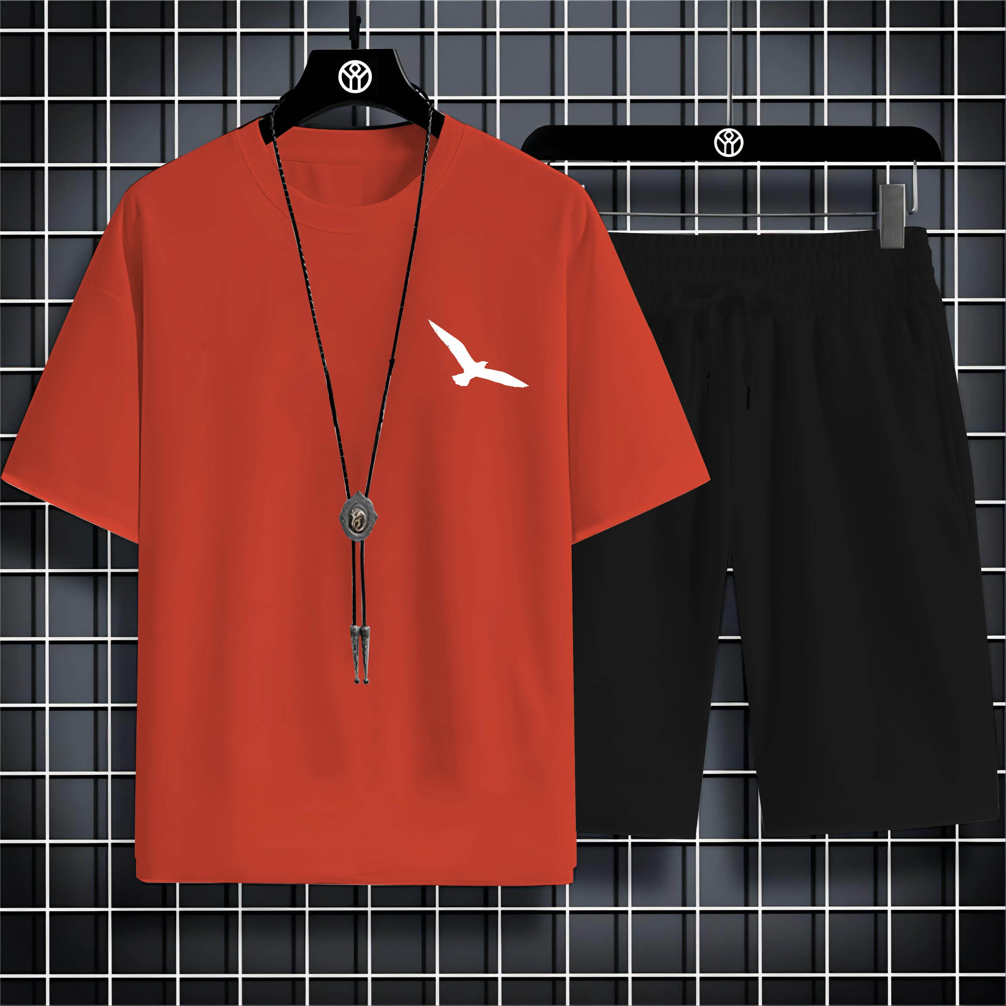Adult Men'S 2d Eagle Print Sportswear Set Simple Refreshing Fashion Wicks Sweat Lightweight Casual Comfortable Summer Universal
Adult Men'S 2d Eagle Print Sportswear Set Simple Refreshing Fashion Wicks Sweat Lightweight Casual Comfortable Summer Universal