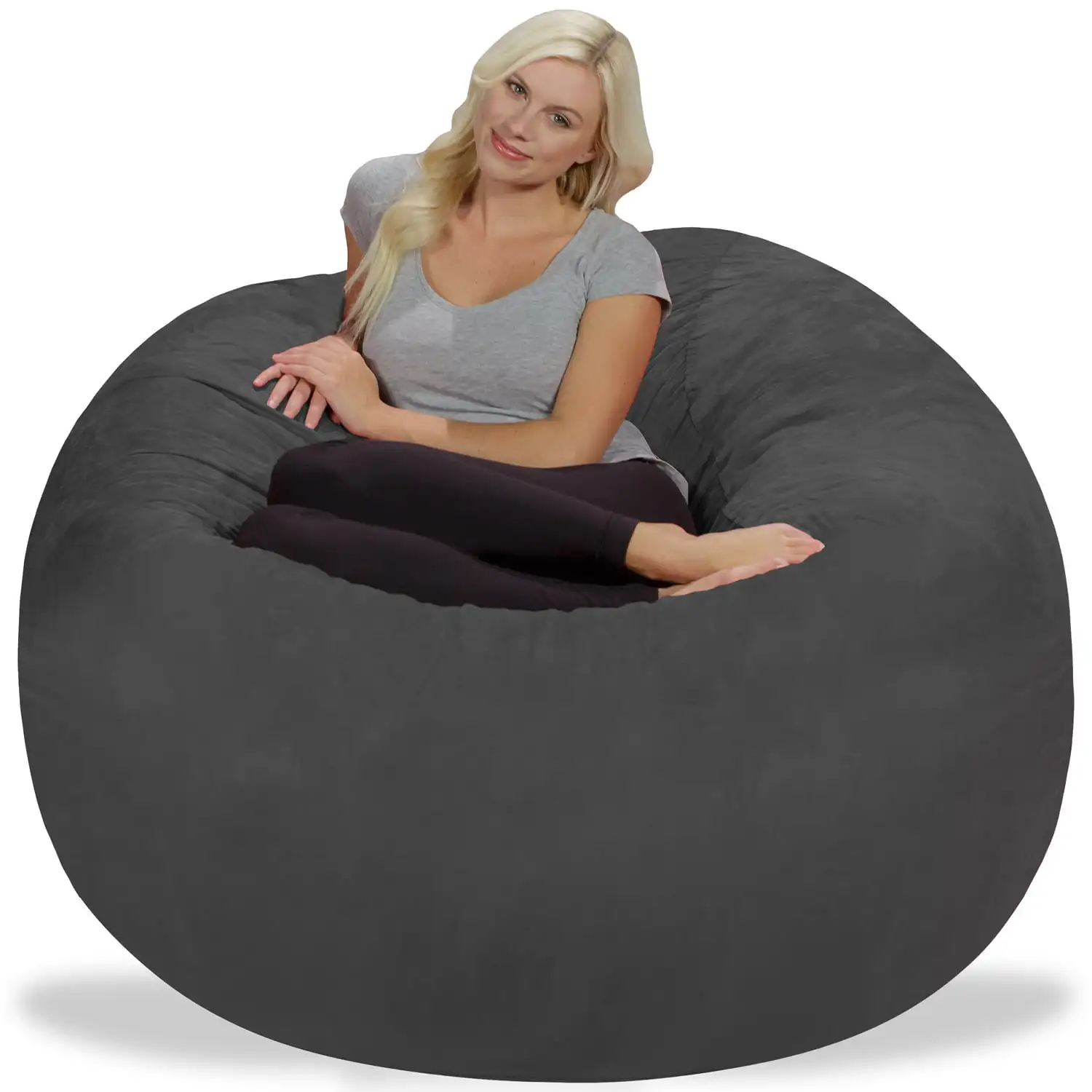Bean Bag Chair, Memory Foam Lounger with Micorsuede Cover, Kids, Adults, 5 ft, Charcoal
Bean Bag Chair, Memory Foam Lounger with Micorsuede Cover, Kids, Adults, 5 ft, Charcoal