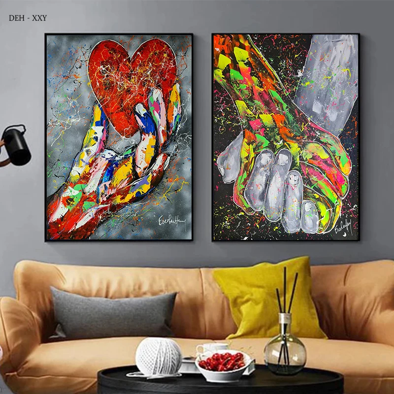With You Forever Love Theme Canvas Painting Red Love Heart ,hand In Hand Graffiti Art Posters Cuadros Wall Art Home Room Decor
With You Forever Love Theme Canvas Painting Red Love Heart ,hand In Hand Graffiti Art Posters Cuadros Wall Art Home Room Decor