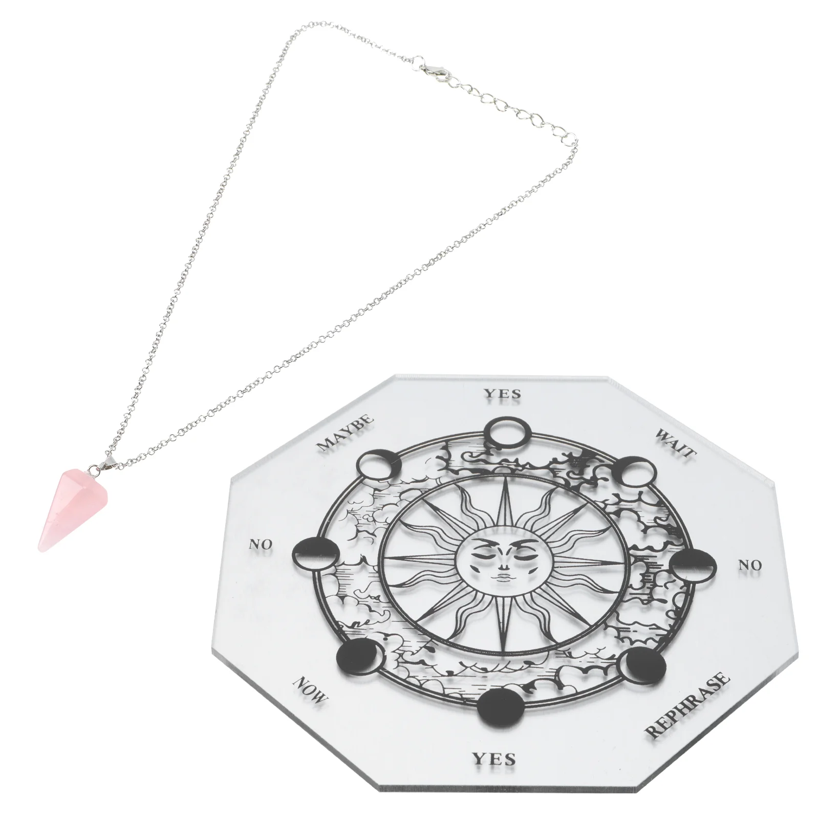 Board Pendulum Divination Dowsingnecklace Wiccan Plate Borad Altar Supplies Crystal Answer Astrology Metaphysical Letter Acrylic
Board Pendulum Divination Dowsingnecklace Wiccan Plate Borad Altar Supplies Crystal Answer Astrology Metaphysical Letter Acrylic