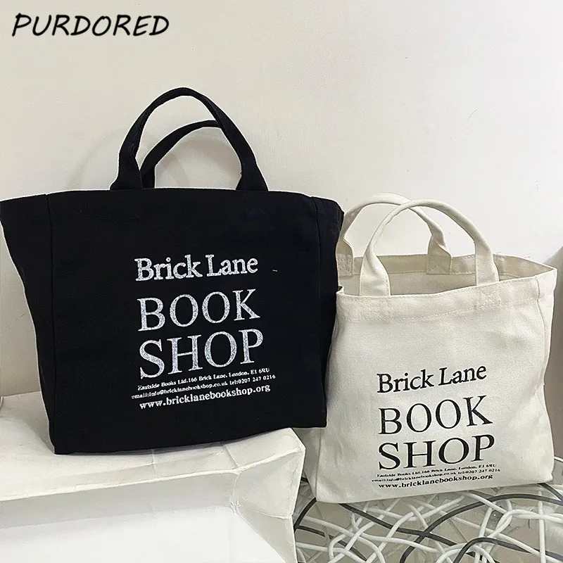 PURDORED 1 Pc New Women Mini Handbag Korean Style Letters Print Canvas Shopping Bag for Girl Fresh Small Lunch Bag Tote Bag
PURDORED 1 Pc New Women Mini Handbag Korean Style Letters Print Canvas Shopping Bag for Girl Fresh Small Lunch Bag Tote Bag