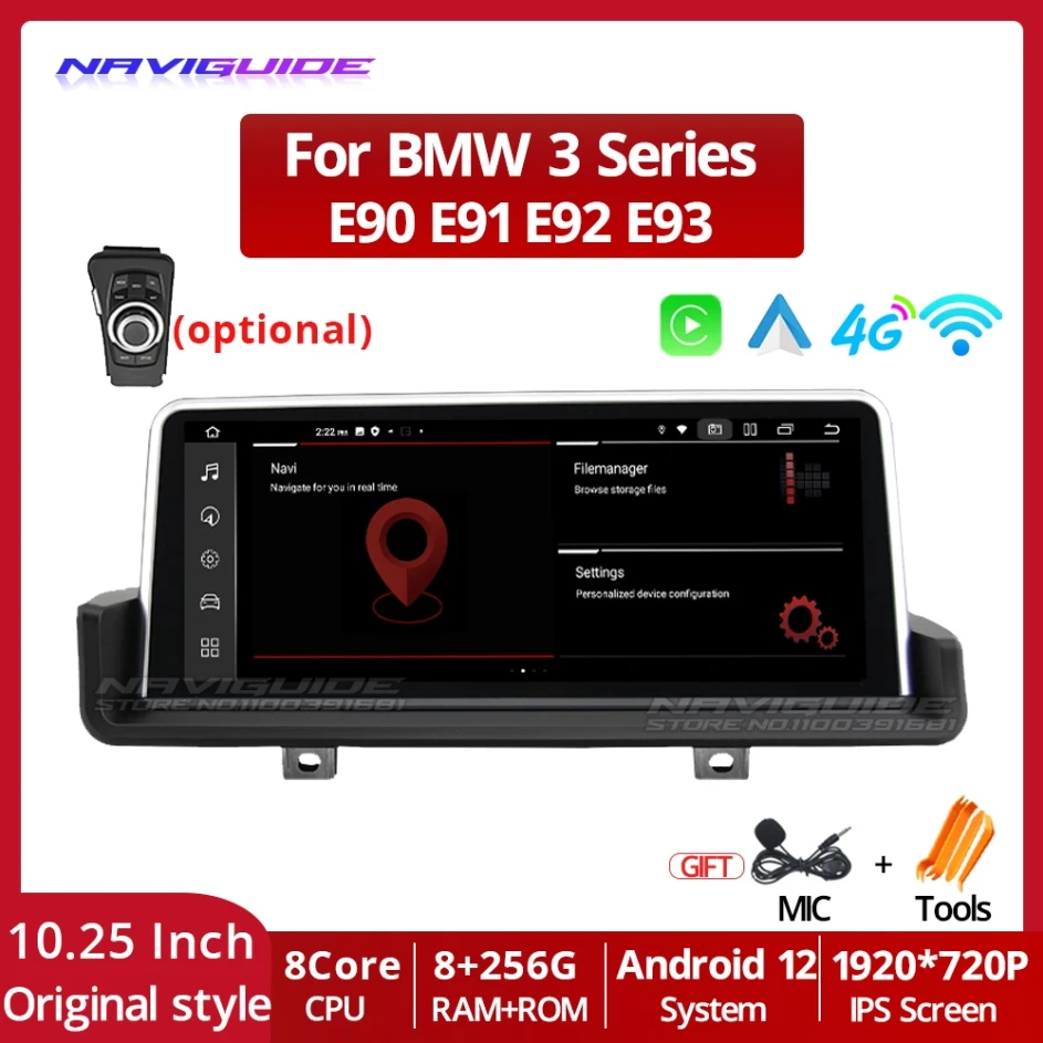 NAVIGUIDE 10.25 Android Car Multimedia Touch Screen Player For BMW 3 Series E90 E91 E92 E93 Apple Carplay Head Unit Radio Stereo
NAVIGUIDE 10.25 Android Car Multimedia Touch Screen Player For BMW 3 Series E90 E91 E92 E93 Apple Carplay Head Unit Radio Stereo