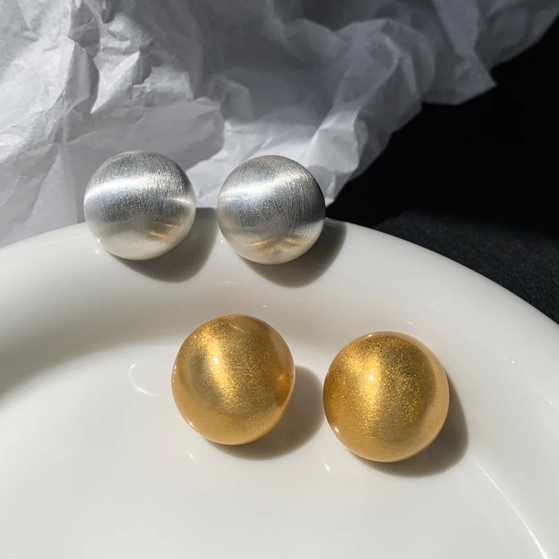 Brushed Ball Earrings Fashion Girl's Unusual Accessories Luxury Jewelry For Woman
Brushed Ball Earrings Fashion Girl's Unusual Accessories Luxury Jewelry For Woman