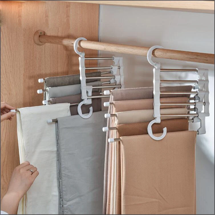 Multifunctional Magic Trouser Rack Stainless Steel Multi-layer Five-in-one Pants Clip Pants Storage Folding Telescopic Hanger
Multifunctional Magic Trouser Rack Stainless Steel Multi-layer Five-in-one Pants Clip Pants Storage Folding Telescopic Hanger