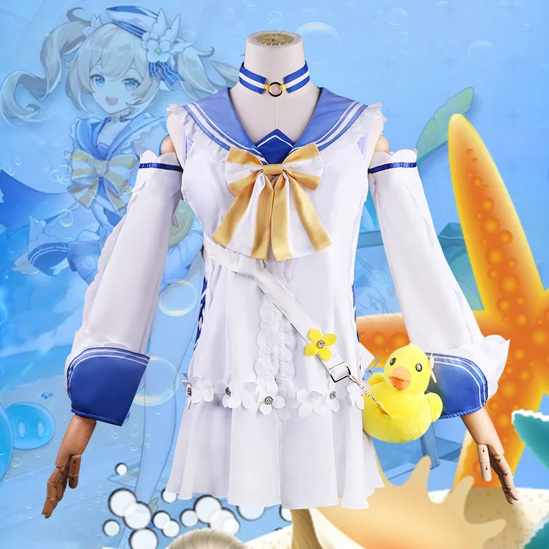 Cosplay Outfit Genshin Impact Costume Barbara Swimsuit Cosplay Hoodie Cloak Cape Shorts Suit Hat Full Set
Cosplay Outfit Genshin Impact Costume Barbara Swimsuit Cosplay Hoodie Cloak Cape Shorts Suit Hat Full Set