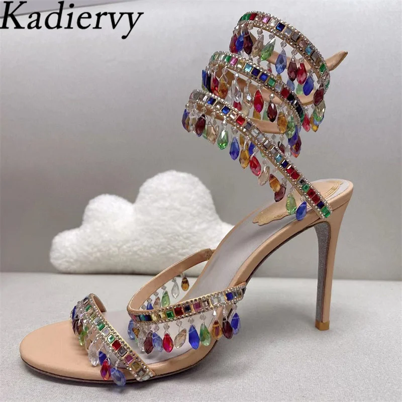 Стразы босоножки с бусинами женские на высоком каблуке свадебные туфли со змеиным кристаллом шпагат на ремешке вокруг лодыжки летние сандалии для женщин
Стразы босоножки с бусинами женские на высоком каблуке свадебные туфли со змеиным кристаллом шпагат на ремешке вокруг лодыжки летние сандалии для женщин