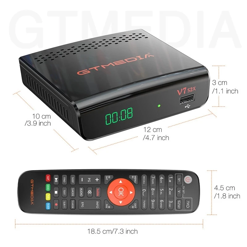 FTA 1080P Gtmedia v7 S2x DVB-S2 спутниковый ресивер с Usb Wifi цифровой приемник обновление Freesat HD без приложения
FTA 1080P Gtmedia v7 S2x DVB-S2 спутниковый ресивер с Usb Wifi цифровой приемник обновление Freesat HD без приложения