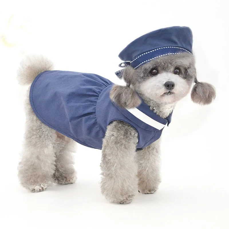 Spring Navy Cotton Comfort Pet Skirts Puppy Skirts Dog Clothes Pet Sun Hat Clothes and Hat Sets Puppy Clothes Chihuahua Berets
Spring Navy Cotton Comfort Pet Skirts Puppy Skirts Dog Clothes Pet Sun Hat Clothes and Hat Sets Puppy Clothes Chihuahua Berets
