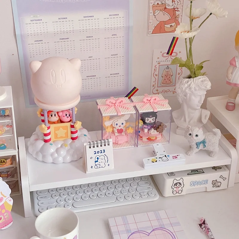 Desktop Storage Rack Kawaii Girl Heart Fresh Computer Monitor Screen Heightening Stand Arrangement Shelf Office School Supplie
Desktop Storage Rack Kawaii Girl Heart Fresh Computer Monitor Screen Heightening Stand Arrangement Shelf Office School Supplie