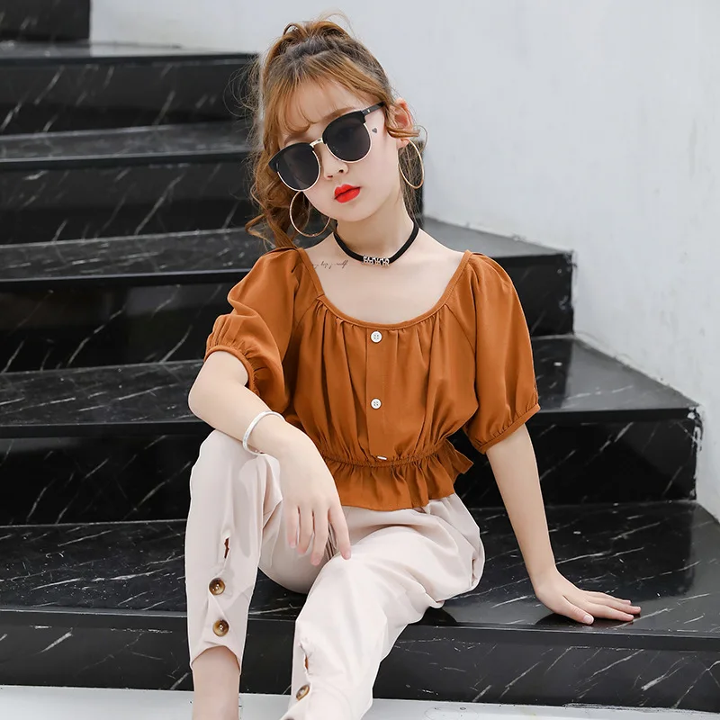 Girls' net red summer suits, big children, children's summer cute girls two-piece suit girls boutique outfits
Girls' net red summer suits, big children, children's summer cute girls two-piece suit girls boutique outfits