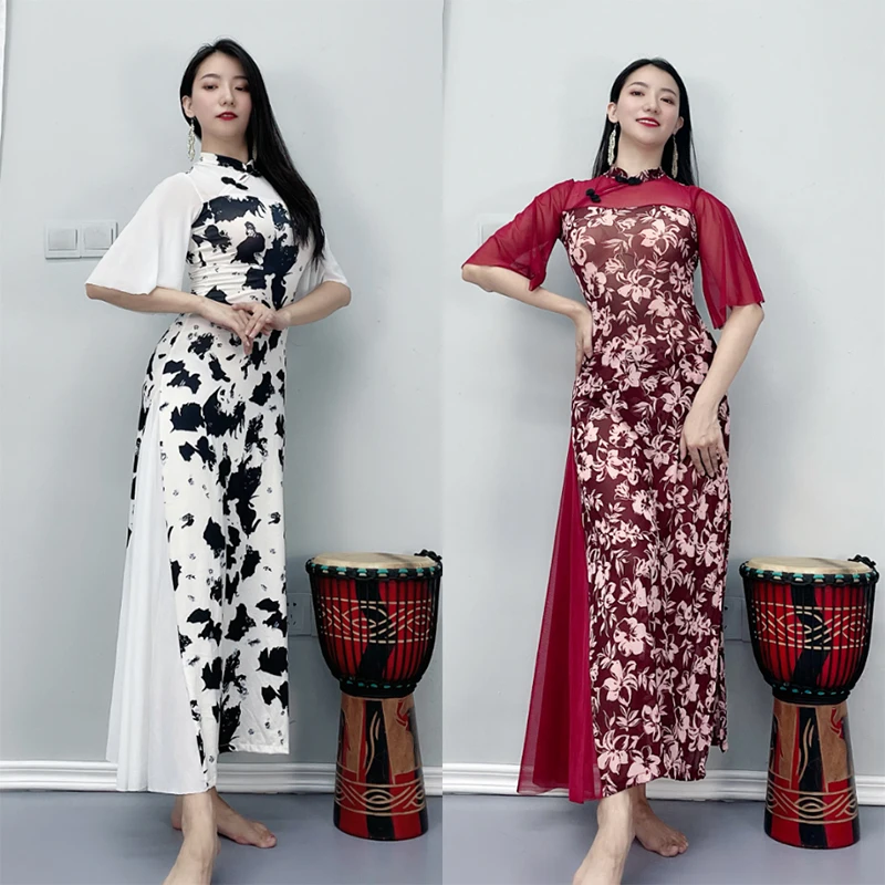 Belly Dance Practice Clothes 2022 Neo-classical Dance Printing Color Matching Cheongsam Dance Clothes Latin Dance Oriental Dress
Belly Dance Practice Clothes 2022 Neo-classical Dance Printing Color Matching Cheongsam Dance Clothes Latin Dance Oriental Dress