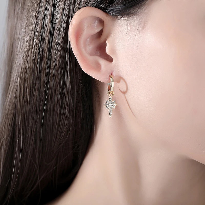 CRMYA Gold-plated Dangle Earrings For Women Fashion Piercing CZ Zircon Six Pointed Star Dangle Earring 2023 Jewelry Wholesale
CRMYA Gold-plated Dangle Earrings For Women Fashion Piercing CZ Zircon Six Pointed Star Dangle Earring 2023 Jewelry Wholesale