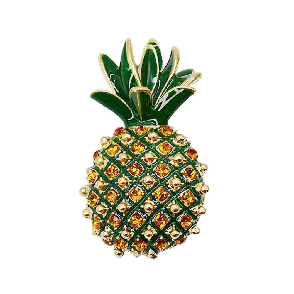 Jacket Pineapple Rhinestone Brooch Bridal Banquet Gift Cartoon Fruit Boutonniere Women Clothing Decorative
Jacket Pineapple Rhinestone Brooch Bridal Banquet Gift Cartoon Fruit Boutonniere Women Clothing Decorative