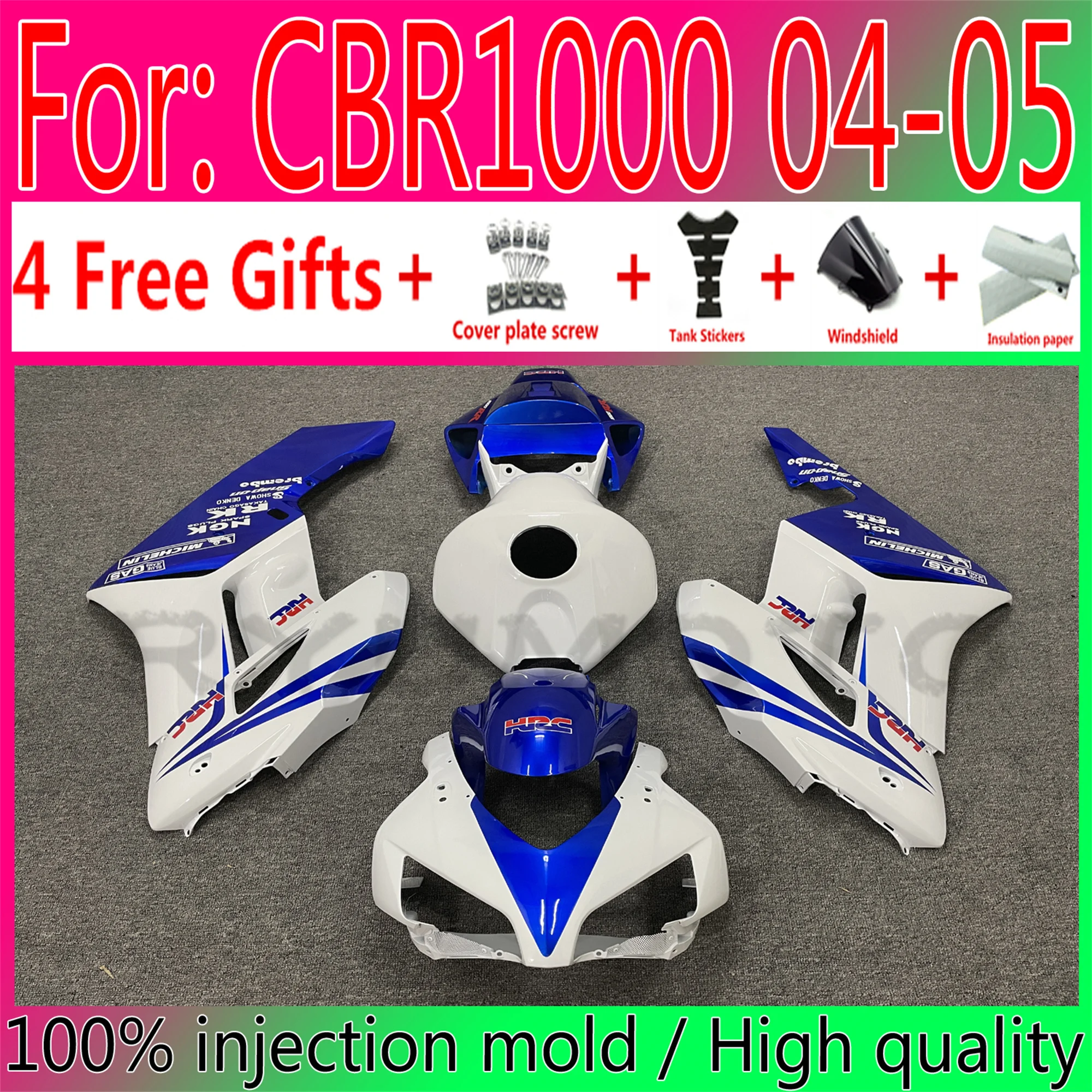 Новый набор обтекателей для литья под давлением ABS для мотоцикла Honda CBR1000RR 2004 2005 обтекатель Cbr 1000 rr 2004 2005 обтекатель
Новый набор обтекателей для литья под давлением ABS для мотоцикла Honda CBR1000RR 2004 2005 обтекатель Cbr 1000 rr 2004 2005 обтекатель