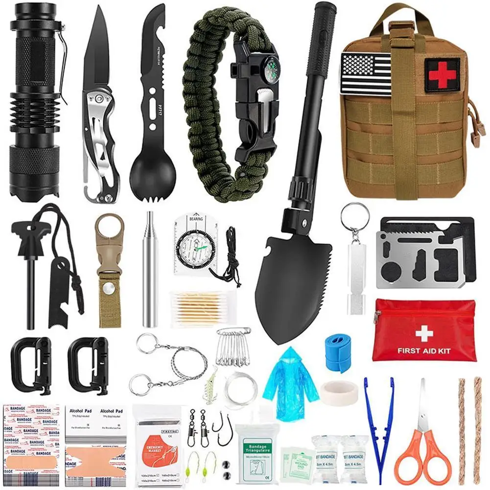 Emergency Survival Kit And First Aid Kit Outdoor Professional Survival Gear And Camping Equipment With Molle Pouch For Men New
Emergency Survival Kit And First Aid Kit Outdoor Professional Survival Gear And Camping Equipment With Molle Pouch For Men New