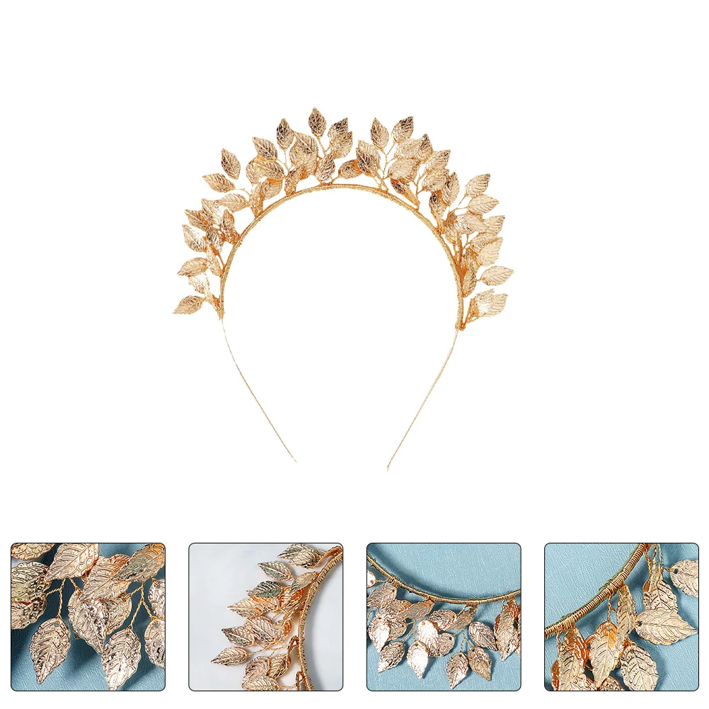 

Повязка на голову с листьями для невесты, сплав, Римская богиня, корона, тиара с листьями, Свадебный ободок для волос для подружки невесты, аксессуары для выпускного вечера