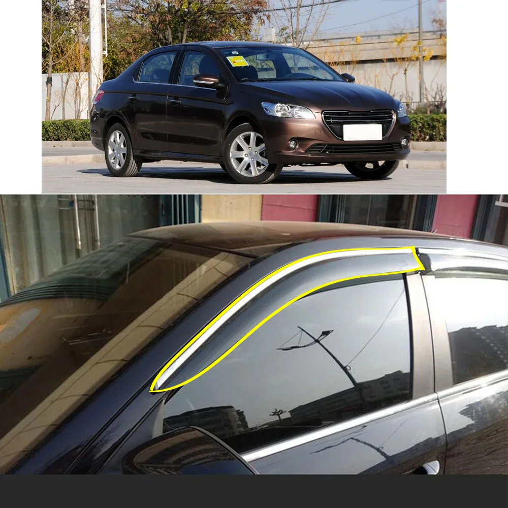 Car Body Styling Sticker Plastic Window Glass Wind Visor Rain/Sun Guard Vent For Peugeot 301 2014 2015 2016 2017 2018 2019
Car Body Styling Sticker Plastic Window Glass Wind Visor Rain/Sun Guard Vent For Peugeot 301 2014 2015 2016 2017 2018 2019