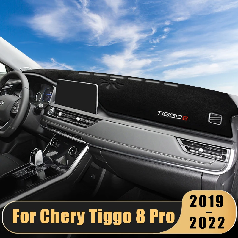 

For Chery Tiggo 8 Pro 2019 2020 2021 2022 Car Dashboard Cover Mat Dash Board Sun Shade Mat Carpets Anti-UV Protector Accessories