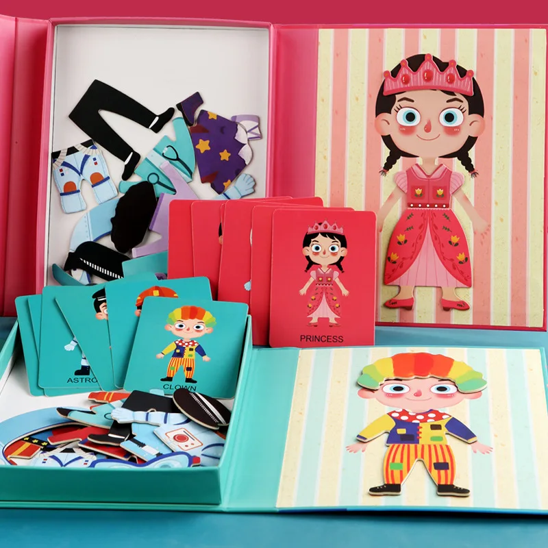 Montessori Magnetic Dress Up Dress Changing Clothes Toy DIY Jigsaw Puzzle Game Early Educational Toys Gifts For Children Kids
Montessori Magnetic Dress Up Dress Changing Clothes Toy DIY Jigsaw Puzzle Game Early Educational Toys Gifts For Children Kids