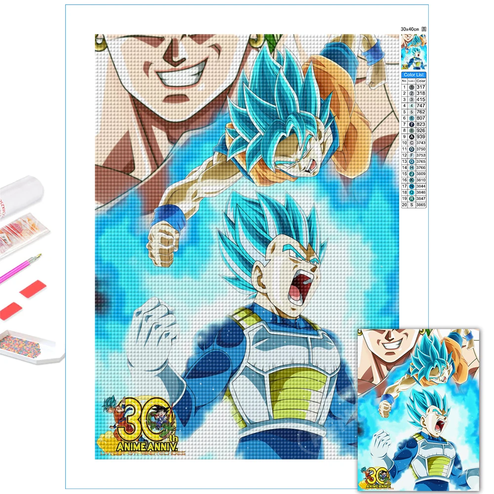 Diy 5D Diamond Cross Stitch Dragon Ball Anime Full Round Drill Canvas Embroidery Kits Home Decor Son Goku Wall Sticker Paintings
Diy 5D Diamond Cross Stitch Dragon Ball Anime Full Round Drill Canvas Embroidery Kits Home Decor Son Goku Wall Sticker Paintings