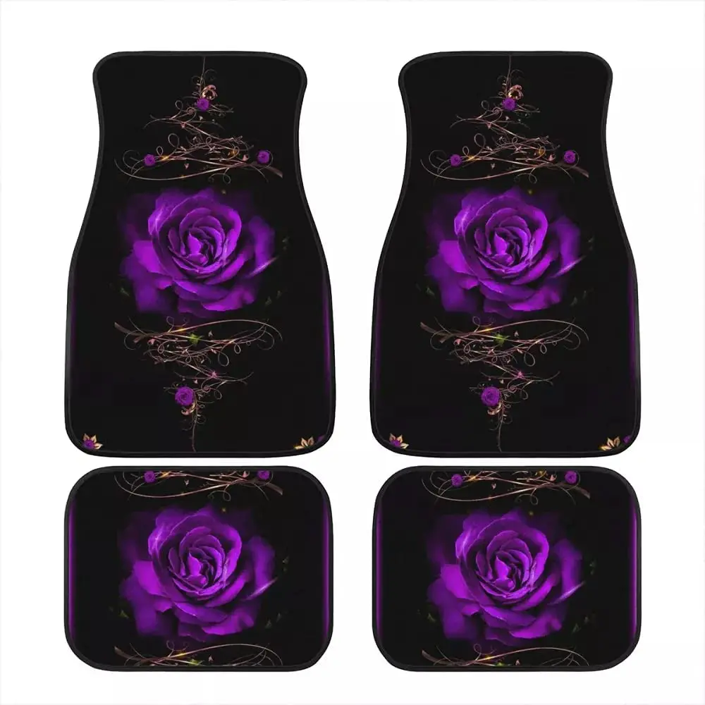 TOADDMOS 4pcs Carpets Car Floor Mat, Purple Rose Vintage Pattern Auto Interior Decorative Durable Floor Mat, All Weather Heavy D
TOADDMOS 4pcs Carpets Car Floor Mat, Purple Rose Vintage Pattern Auto Interior Decorative Durable Floor Mat, All Weather Heavy D