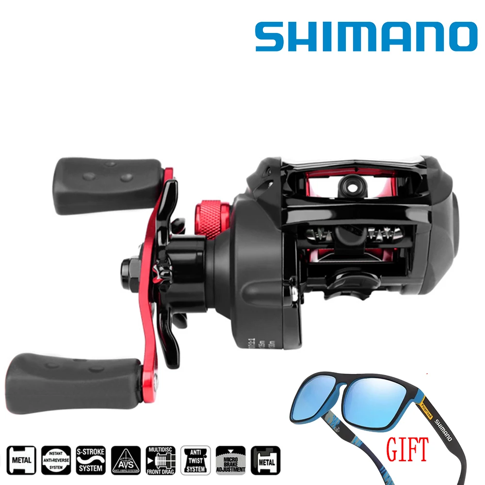 SHIMANO Low Profile Baitcasting Reel 8KG Max Drag 5+1 Bearings Aluminum Frame Freshwater Saltwater Fishing Reel
SHIMANO Low Profile Baitcasting Reel 8KG Max Drag 5+1 Bearings Aluminum Frame Freshwater Saltwater Fishing Reel