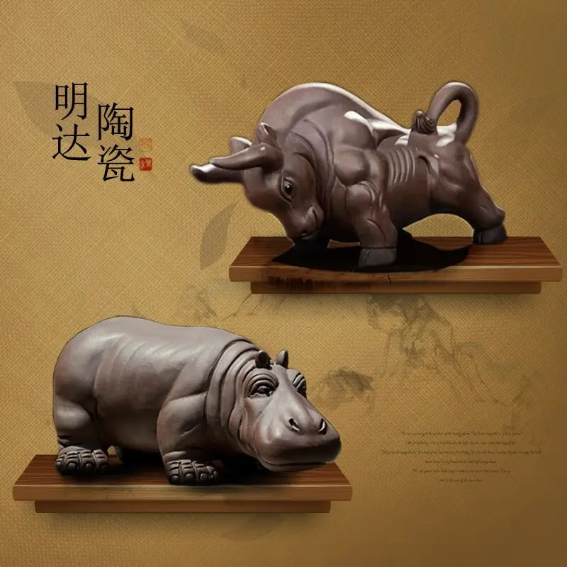 Purple Clay Tea Can Be Raised To Pet Cattle. Hippo Kungfu Tea Set Accessories. Handmade Ceramic Tea Ceremony Decorations
Purple Clay Tea Can Be Raised To Pet Cattle. Hippo Kungfu Tea Set Accessories. Handmade Ceramic Tea Ceremony Decorations