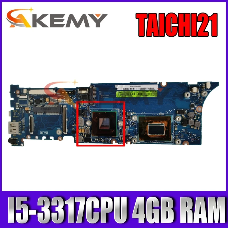 TAICHI21 REV2.0 I5-3317CPU 4GB RAM mainboard For ASUS TAICHI 21 Laptop motherboard MAIN BOARD 100% Tested Working free shipping
TAICHI21 REV2.0 I5-3317CPU 4GB RAM mainboard For ASUS TAICHI 21 Laptop motherboard MAIN BOARD 100% Tested Working free shipping