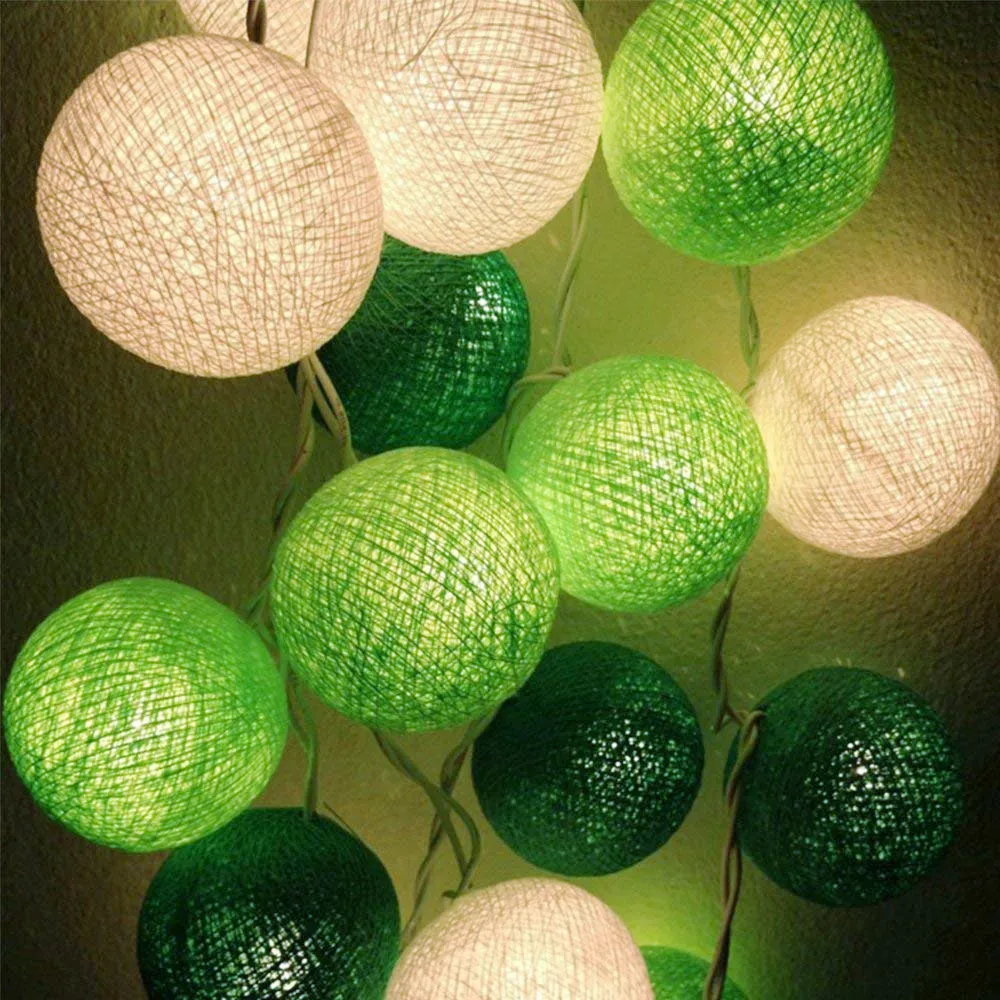 20pieces Green Leaf Tone Cotton Ball String Night Fairy Lights Party Indoor St Patrick's Day Decor Garland Bedroom Lantern
20pieces Green Leaf Tone Cotton Ball String Night Fairy Lights Party Indoor St Patrick's Day Decor Garland Bedroom Lantern
