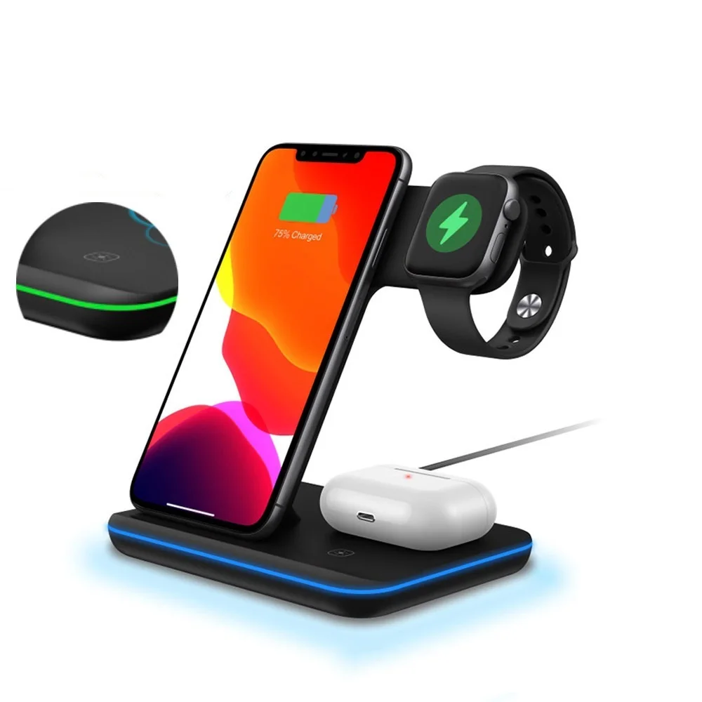 2022 15W 3 In 1 Qi Wireless Charger Stand For IPhone 13 12 11 XS XR X 8 AirPods Pro Charging Dock Station For Apple Watch
2022 15W 3 In 1 Qi Wireless Charger Stand For IPhone 13 12 11 XS XR X 8 AirPods Pro Charging Dock Station For Apple Watch