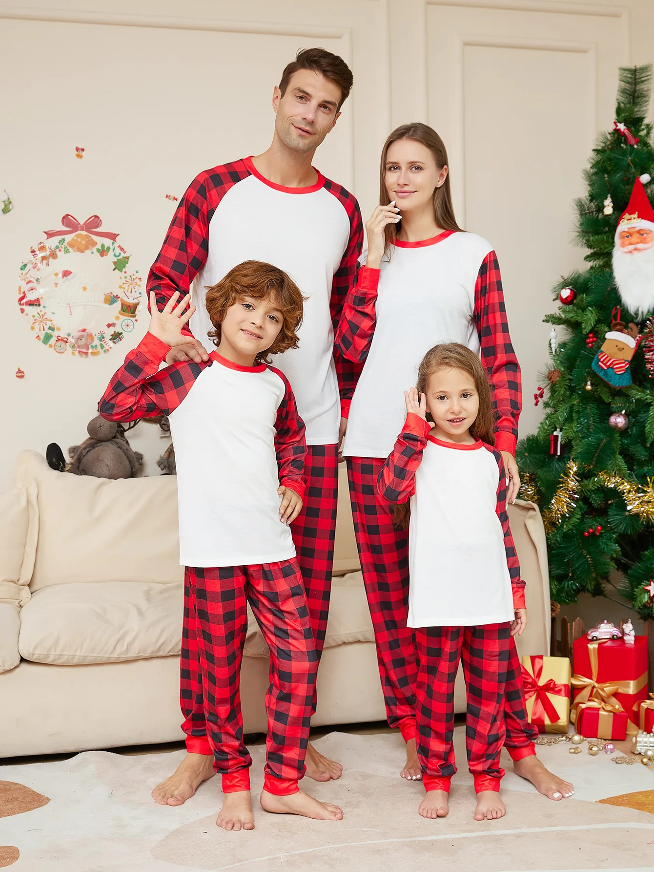 Family Matching Pajamas Set Christmas Xmas Family Pjs Set Long Sleeve White Plaid Mother Kids Mommy Daddy Me Daughter Couples
Family Matching Pajamas Set Christmas Xmas Family Pjs Set Long Sleeve White Plaid Mother Kids Mommy Daddy Me Daughter Couples