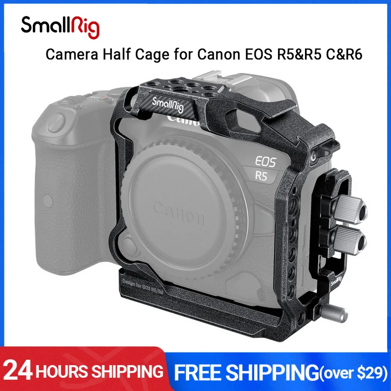 SmallRig “Black Mamba“ Camera Half Cage & Cable Clamp for Canon EOS R5&R5 C&R6 with Cold Shoe 3656
SmallRig “Black Mamba“ Camera Half Cage & Cable Clamp for Canon EOS R5&R5 C&R6 with Cold Shoe 3656