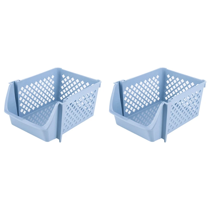 2X Stackable Kitchen Vegetable And Fruit Storage Basket Organizer For Food Snacks Toys Toiletries Plastic Storage Bins
2X Stackable Kitchen Vegetable And Fruit Storage Basket Organizer For Food Snacks Toys Toiletries Plastic Storage Bins