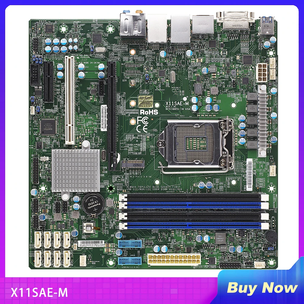 

X11Sae-M For Supermicro Workstation Motherboard C236 Chipset LGA1151 Xeon E3-1200 v5/v6 6th/7th Gen. Core i7/i5/i3 Series