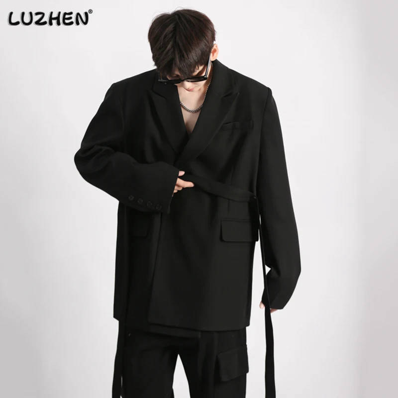 LUZHEN 2023 Stylish Elegant Handsome Men's Casual Blazer Jackets High Street Autumn Trendy Bandage Solid Color Suit Coat 500ada
LUZHEN 2023 Stylish Elegant Handsome Men's Casual Blazer Jackets High Street Autumn Trendy Bandage Solid Color Suit Coat 500ada