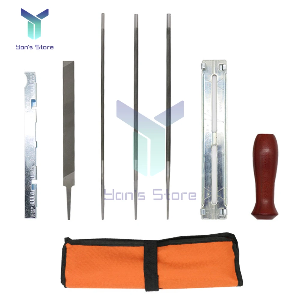 7Pcs/Set Professional Chainsaw Chain Sharpening Kit Tool Set Hardwood Handle + Round/Flat File Guide Bar File Sharpener Tools
7Pcs/Set Professional Chainsaw Chain Sharpening Kit Tool Set Hardwood Handle + Round/Flat File Guide Bar File Sharpener Tools