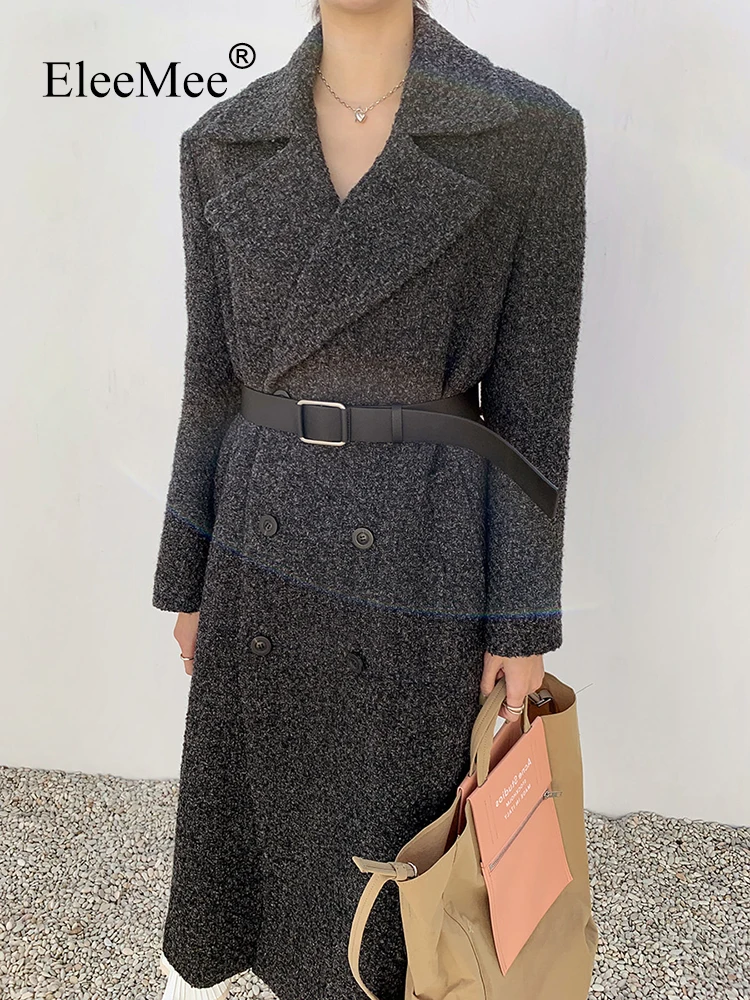 EleeMee Women'S Overcoat 2023 New Fashion Long Jacket Double Breasted Belt Decoration Chic Stylish Female Outwear Free Size
EleeMee Women'S Overcoat 2023 New Fashion Long Jacket Double Breasted Belt Decoration Chic Stylish Female Outwear Free Size