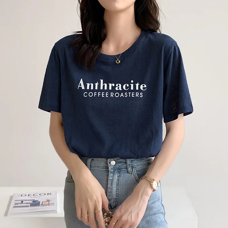 100% Cotton Letters Linen Thin T-shirt Women 2022 Summer New Printed Round Neck Short Sleeve Tops Loose Streetwear Women Tees
100% Cotton Letters Linen Thin T-shirt Women 2022 Summer New Printed Round Neck Short Sleeve Tops Loose Streetwear Women Tees
