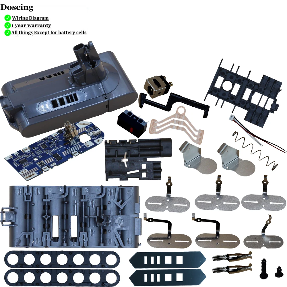 V10 Battery Plastic Case Charging Protection Circuit Board PCB for Dyson V10 25.2V Vacuum Cleaner Absolute SV12 Fluffy
V10 Battery Plastic Case Charging Protection Circuit Board PCB for Dyson V10 25.2V Vacuum Cleaner Absolute SV12 Fluffy