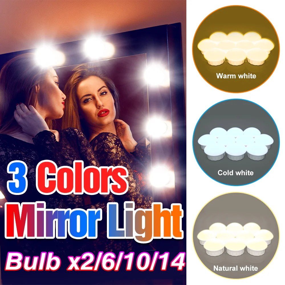 LED Lighting Makeup Lamp Hollywood USB Vanity Mirror Light Bedroom Cosmetic Lights Dressing Room Fill Lampara Led Touch Dimmer
LED Lighting Makeup Lamp Hollywood USB Vanity Mirror Light Bedroom Cosmetic Lights Dressing Room Fill Lampara Led Touch Dimmer