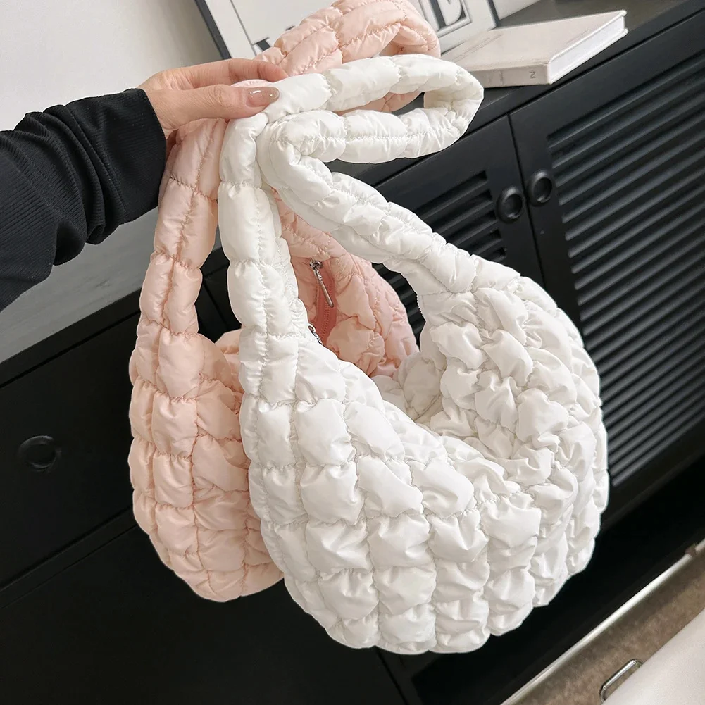 Quilted Shoulder Bags Women Cute Pleated Handbag Luxury Designer Tote Bags Large Capacity Fashion Bags Female Underarm Bag Purse
Quilted Shoulder Bags Women Cute Pleated Handbag Luxury Designer Tote Bags Large Capacity Fashion Bags Female Underarm Bag Purse