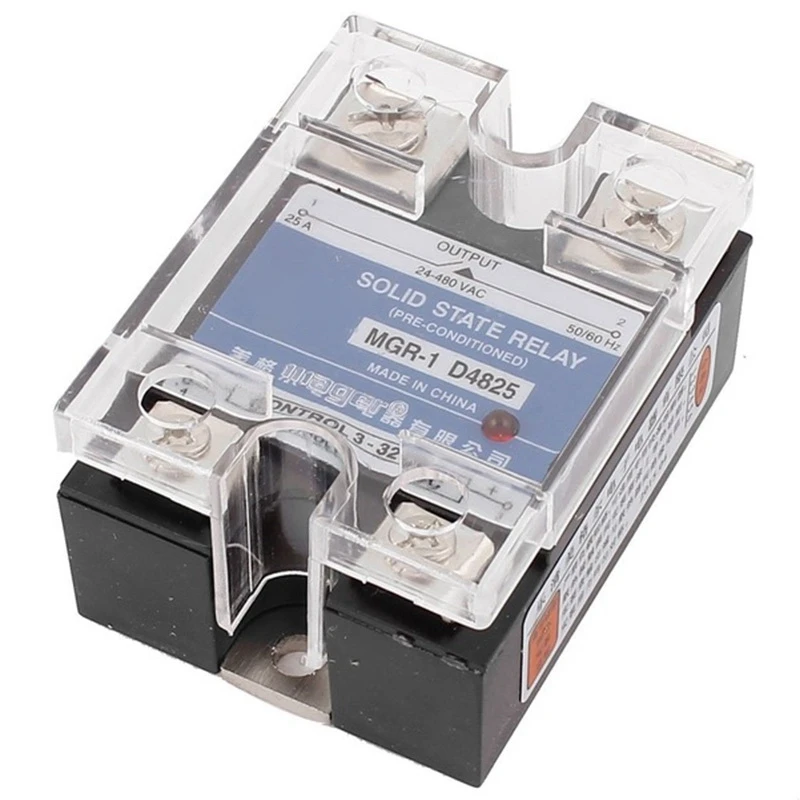 SSR 25A 3-32V DC To 24-480V AC Single Phase Solid State Relay DC Control AC MGR-1 D4825 Load Voltage
SSR 25A 3-32V DC To 24-480V AC Single Phase Solid State Relay DC Control AC MGR-1 D4825 Load Voltage