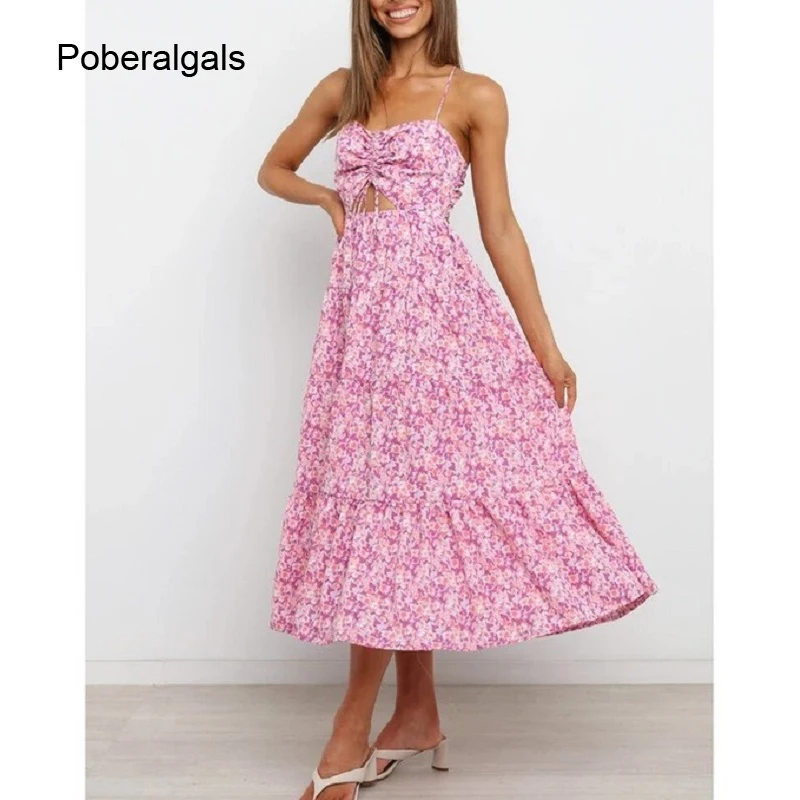 Elegant Floral Printed Dress 2022 New Fresh and Sweet Spaghetti Strap Big Hem Sexy Women Tube Top Hollow Navel Midi Sling Dress
Elegant Floral Printed Dress 2022 New Fresh and Sweet Spaghetti Strap Big Hem Sexy Women Tube Top Hollow Navel Midi Sling Dress