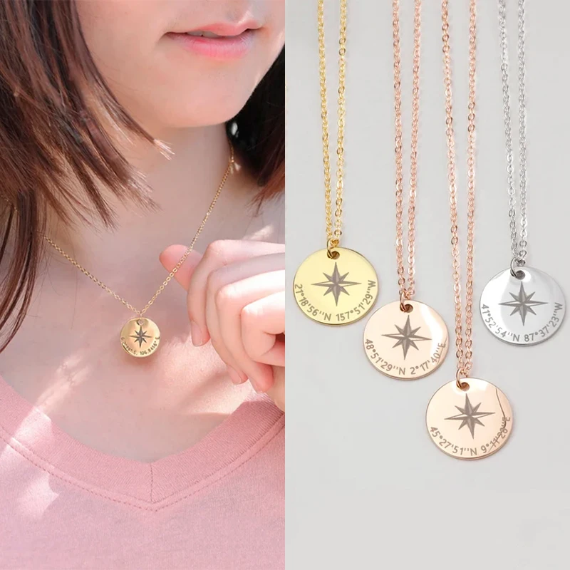 Fashion Engraved Pendant Necklace Gold Colors Custom Plate Pendant Letter Polaris Circular Necklaces Personalized Jewelry Gift
Fashion Engraved Pendant Necklace Gold Colors Custom Plate Pendant Letter Polaris Circular Necklaces Personalized Jewelry Gift