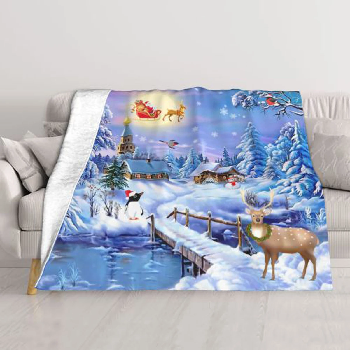 Christmas Snow Cartoon Gift Deer Blanket Bedspread Soft Throw Bed Sofa Cover For Kids Child Girls Boys Christmas Xmas Gift
Christmas Snow Cartoon Gift Deer Blanket Bedspread Soft Throw Bed Sofa Cover For Kids Child Girls Boys Christmas Xmas Gift