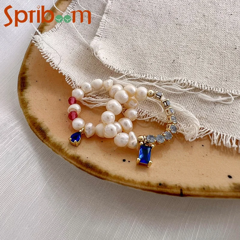 Retro Freshwater Pearl Ring Geometric Blue Crystal Pendant Rings for Women Girls Elegant Jewelry Party Female Simple Accessories
Retro Freshwater Pearl Ring Geometric Blue Crystal Pendant Rings for Women Girls Elegant Jewelry Party Female Simple Accessories