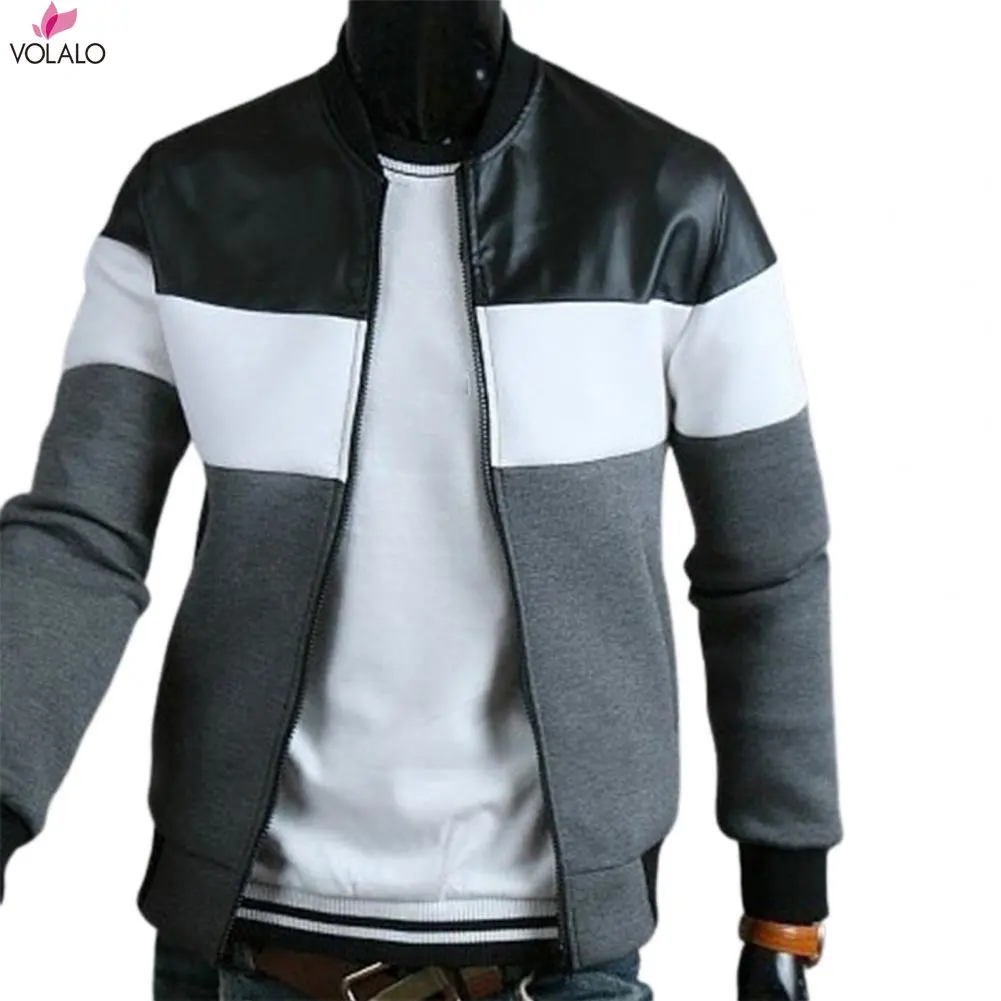 VOLALO Men Jacket Oblique Pockets Handsome Stand-up Collar Three-color Contrast Splicing Autumn Coat for Outdoor Dropshipping
VOLALO Men Jacket Oblique Pockets Handsome Stand-up Collar Three-color Contrast Splicing Autumn Coat for Outdoor Dropshipping